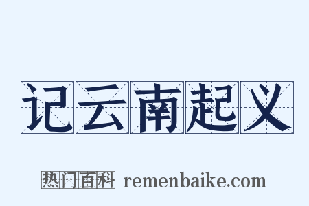 记云南起义是什么意思的图片